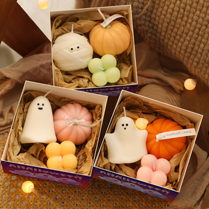 Decoraciones para el hogar Halloween Ghost Gift Box Set Velas para festivales para pequeños recuerdos Velas <span class=keywords><strong>de</strong></span> incienso <span class=keywords><strong>de</strong></span> ambiente - Product Image 2