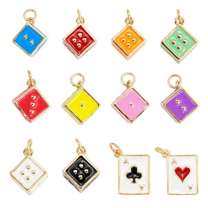 Copper Electroplated Square Pendant For Necklace Making Geometric Shape Jewelry Findings - Product Image 1