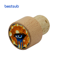 Bestsub Wholesale Custom Flessen Gebruik Houten Kurk Wijn Stopper En Champagne Kurk Voor Wijn En Bier