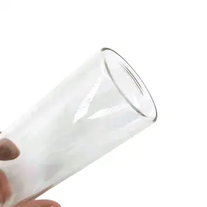 Grosir Logo kustom tempat lilin kaca botol kaca tipis bening dengan tutup