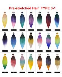 Yaki — extensions de cheveux synthétiques en Fiber synthétique, couleur or et ombrée, coiffure pré étirée, 100 pièces/carton, vente en gros par DHL 26 pouces - Product Image 4
