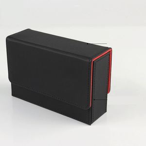 Étui portable en cuir PU pour cartes à collectionner avec fermeture magnétique, thème fantaisie rouge et noir 26,5x18x10cm - Product Image 4