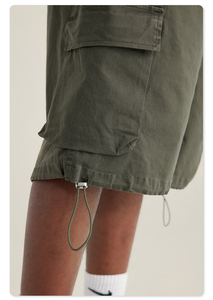 MTR3327 New Arrivals Custom 100% Cotton Street Wear Baggy Acid Wash Shorts Unisex Cargo Shorts - Product Image 3
