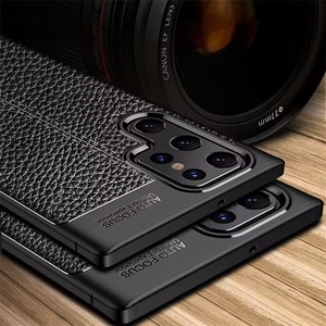 Funda de teléfono a prueba de golpes de silicona con textura de cuero de lujo al por mayor para Samsung <span class=keywords><strong>Galaxy</strong></span> S21 S22 Ultra 5G S23 + S24 Ultra A32 A53 A52 - Product Image 6