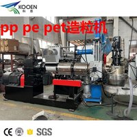 Machine de granulation à anneau d'eau pour le recyclage des films PP/PE, extrudeuse monovis avec système de découpe à face de matrice