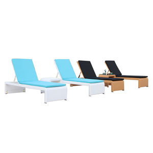 Tumbona Reclinable de Ratán Móvil para Exteriores con Ruedas para Balcón, Patio, Villa, <span class=keywords><strong>Piscina</strong></span> y Playa - Product Image 5