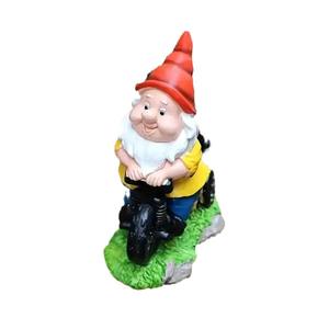 Gnomo vecchio ornamento in resina scultura decorativa nano popolare sul Patio della bicicletta statua decorazione del giardino - Product Image 2