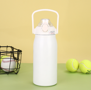 Nueva botella de agua deportiva de acero inoxidable 304 con correa de mano y tapa abatible, de gran capacidad, portátil para exteriores. - Product Image 5