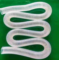 Tuyau flexible en acier recouvert de PVC, tuyau d'aspiration en PVC renforcé en spirale pour le transport de liquides et de granulés