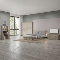 Ensemble de chambre à coucher moderne en bois complet avec rangement pour lit king et queen, meubles de maison en gros, design convertible pour hôtels
