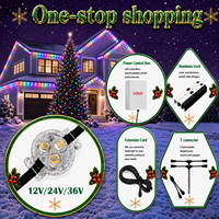 Lumière LED à points de pixels pour extérieur, décoration de maison, étanche IP68, 12V 24V 36V, lumière de Noël pour les avant-toits