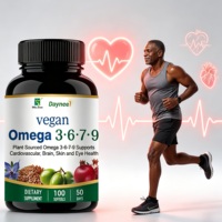 Complément Alimentaire Végétal Végétalien en Gélules Souples Oméga 3 Oméga 6 Oméga 7 Oméga 9 Olive Borage Non-OGM pour la Nutrition Oculaire et Cognitive