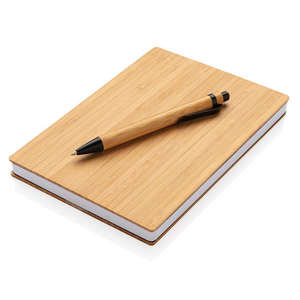 Business Suit Bamboo <b>Notebook</b> Gift Box <b>Set</b> for Education & Meetings Welcome Corporate & Promotional Business Gifts - Product Image 2