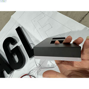 Enseigne lumineuse 3D en acier inoxydable pour affaires, extérieur, lettres bleues rétroéclairées 3D à usage décoratif - Product Image 4