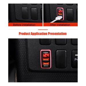 Ổ Cắm Sạc Nhanh Trên Ô Tô Bộ Chuyển Đổi Sạc Cổng Đôi <span class=keywords><strong>USB</strong></span> Kép Với Điện Áp Kỹ Thuật Số Hiển Thị Cho Toyota - Product Image 6