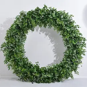 Sıcak satış düğün bitki kemer yeşil dekorasyon düğün önerisi kemer simülasyon çiçek sıra düğün malzemeleri