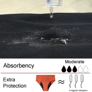 <span class=keywords><strong>Culotte</strong></span> <span class=keywords><strong>menstruelle</strong></span> réutilisable en bambou biologique coloré pour femmes ODMOEM, sous-vêtements menstruels anti-fuites, flux abondant - Product Image 5