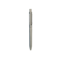 Stylo bille rétractable élégant en métal mat, encre noire 0,5 mm, logo gravé sur mesure, coffret cadeau d'entreprise de luxe en aluminium à mécanisme clic
