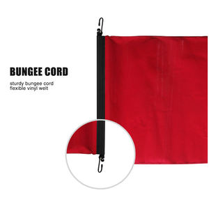 Drapeau de sécurité en coton rouge de 18x18 pouces approuvé par la FMCSA 393.87 avec cordon élastique - Product Image 6