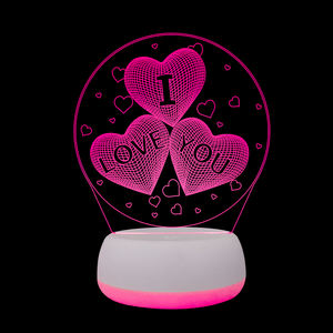 Lampu Malam 3D LOVE Heart Hadiah Natal Hari Valentine untuk Kekasih - Product Image 1