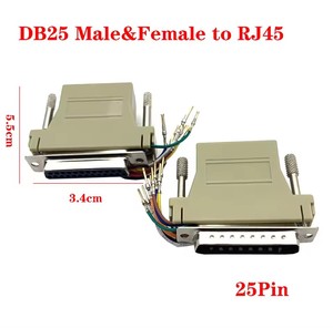 DB9 VGA15 DB25 macho/hembra a RJ45 9 15 25 PIN RS232 VGA adaptador de puerto serie conectores extensor a convertidor extendido <span class=keywords><strong>Ethernet</strong></span> - Product Image 4
