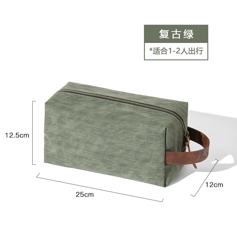 Bolsa de Almacenamiento Cuadrada Retro Verde
