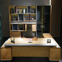 Grand mobilier de bureau, nouveau bureau de direction de luxe en forme de L