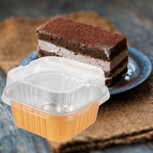 Re3g 10 oz Baking ly nhôm lá cupcake ly có nắp đậy vuông 300 ml Bánh Pan cho món tráng miệng flans - Product Image 2