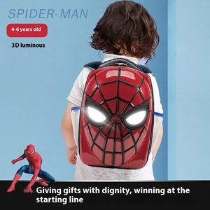 Sac à dos scolaire <span class=keywords><strong>Marvel</strong></span> 3D lumineux Iron Man Spider-Man grande taille pour garçons de 4 à 6 ans avec fermeture éclair tendance - Product Image 2