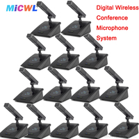 MiCWL A115 Table de bureau carrée Microphones de conférence numériques sans fil Système Président et délégué Option Audio Mic A10M-A115
