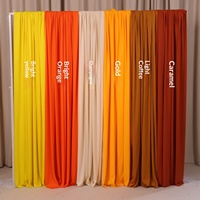Voilage en tulle orange pour mariage et maternelle, à suspendre au plafond, extérieur, en tissu élastique avec fonction de perspectivité, collection automne