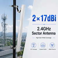 Antena Direccional MIMO de Alta Ganancia 17dBi 2.4GHz, Antena Sectorial de 90 Grados para Comunicación Inalámbrica de Estación Base