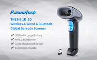 Pistolet de balayage filaire USB sans fil 2.4G WIFI Bluetooth Portable 1D 2D QR Code entrepôt inventaire supermarché lecteur de codes à barres