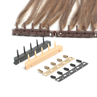 Kit de pose d'extensions de cheveux Vividion 6D en plumes avec extensions de cheveux humains bruts de 12 à 30 pouces, installation rapide, outils de salon, vente en gros