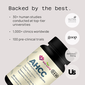 고품질 AHCC 캡슐 유기농 표고버섯 추출물 식이 보충제 세포 건강용 60캡슐 병 - Product Image 3