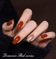 OEM Demonic Red Series Ibdgel UV Gel Polish 18 couleurs, non toxique, ensemble de produits de beauté, volume 15 ml