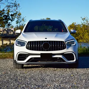 GLC63 Lihat Bumper depan dengan kisi roda Arche suku cadang mobil untuk Mercedes Benz GLC kelas X253 SUV body kit 2020 2021 2022 +