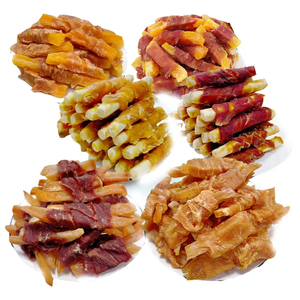 כלב הסיטונאי חטיפים בשר טהור זהב אחזור אימון פרס עוף ברווז רצועות בשר עוף ברווז מזון לחיות מחמד - Product Image 1