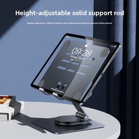 Support de tablette pliable en alliage d'aluminium BONCARTECK K7, rotation à 360°, réglable, pour iPad/iPad Pro, tablette et téléphone