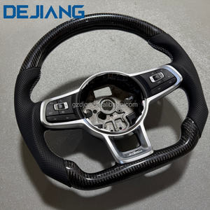 พวงมาลัยคาร์บอนไฟเบอร์แท้สำหรับรถยนต์ Volkswagen Golf MK7 MK6 Passat <span class=keywords><strong>JETTA</strong></span> GTS R GLI GTI GTD พวงมาลัยรถยนต์รุ่นอัพเกรด - Product Image 2