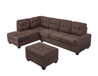 Brown L-Form Sofa Sofa Set Möbel Wohnzimmer 3 2 1-Sitzer verwendet billige Sofa modulare moderne Möbel Luxus elegant