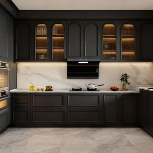 מפעל למכירה תעשייתי עיצוב מודרני עץ בניין אוכל חדר ישיבה ארון מטבח סט שלם עם backsplash - Product Image 3