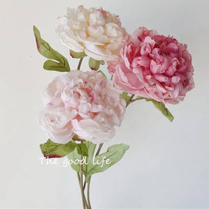 D24 55CM fleur <span class=keywords><strong>de</strong></span> pivoine en soie à tige unique pour mariage fête à la maison hôtel seuil <span class=keywords><strong>de</strong></span> fenêtre déco pivoines artificielles Arrangements floraux - Product Image 2