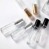 Bouteille de Parfum en Verre Carrée Vide, Transparente, Grande Capacité, avec Logo Personnalisable, 5ml 7ml 10ml 20ml 30ml 50ml 100ml, en Gros