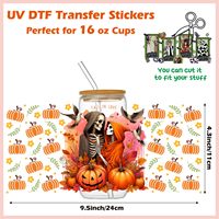 Autocollant de transfert UV personnalisé, logo horrible, tasse, autocollant de transfert adhésif transparent imperméable, étiquette