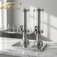 Distributeur d'eau et de boissons froides autonome en métal poli de qualité alimentaire 6L pour la restauration hôtelière Kun Tai