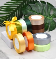Ruban en satin polyester Evergreenwrap de 2,5 cm pour la décoration de gâteaux de mariage, ruban DIY pour emballer les boîtes cadeaux