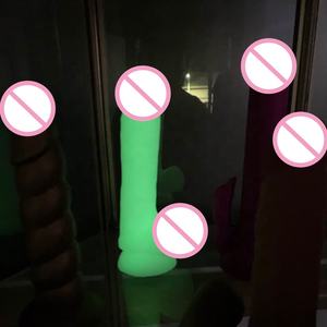 Светящийся в темноте силиконовый фаллоимитатор, неоновый цвет, одинарная плотность фаллоимитатор для женщин, мужчин, анальная, Веселая игра, гей, БДСМ, Вагина, клиторальный - Product Image 1