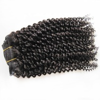 Extensions de cheveux humains bouclés afro Remy vierges à double trame, alignées sur les cuticules, pour tête entière, vente en gros directe usine