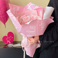 Hete Aanbieding LOVE Waterdichte Bloemverpakkingspapier Nieuw Fancy Design Bloemendruk Valentijnsdag Waterbestendig Cadeauverpakkingen Bloemboeketten